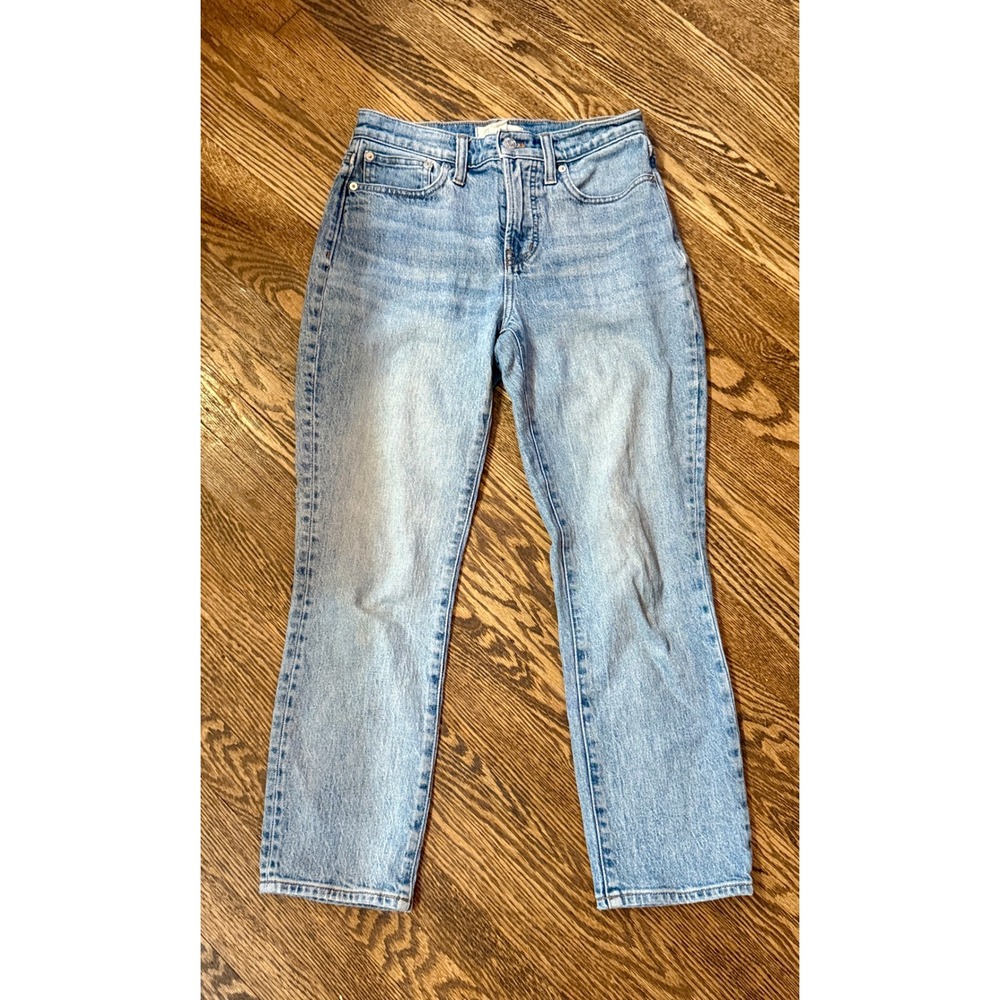 Madewell Perfect Vintage Straight Jeans 26P Light Blue High Rise Casual Retro